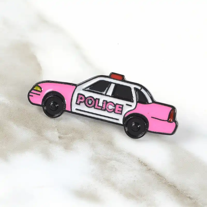 pink police car toy
