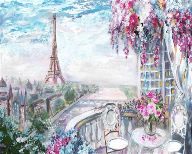 Laeacco холщовая живопись, каллиграфия Парижские плакаты принты скандинавские весенние уличные настенные художественные картины для украшения дома гостиной - Цвет: 8