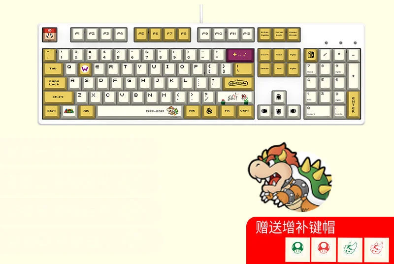 104-key Mario PBT Sublimation Keycap Mechanical Keyboard 87/104 Keycap Original Highly DIY Personalized Keycap Key Caps Covers 