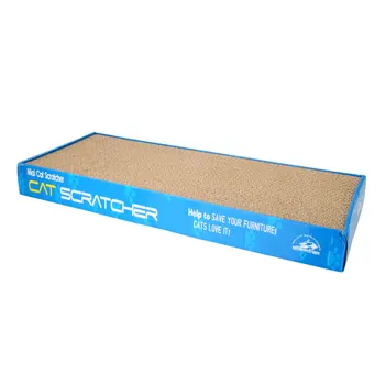 

2pcs Harden Corrugated Paper Dual-sided Flat Plate Pet Cat Toy Cat Claw-grinding Plates Earthy