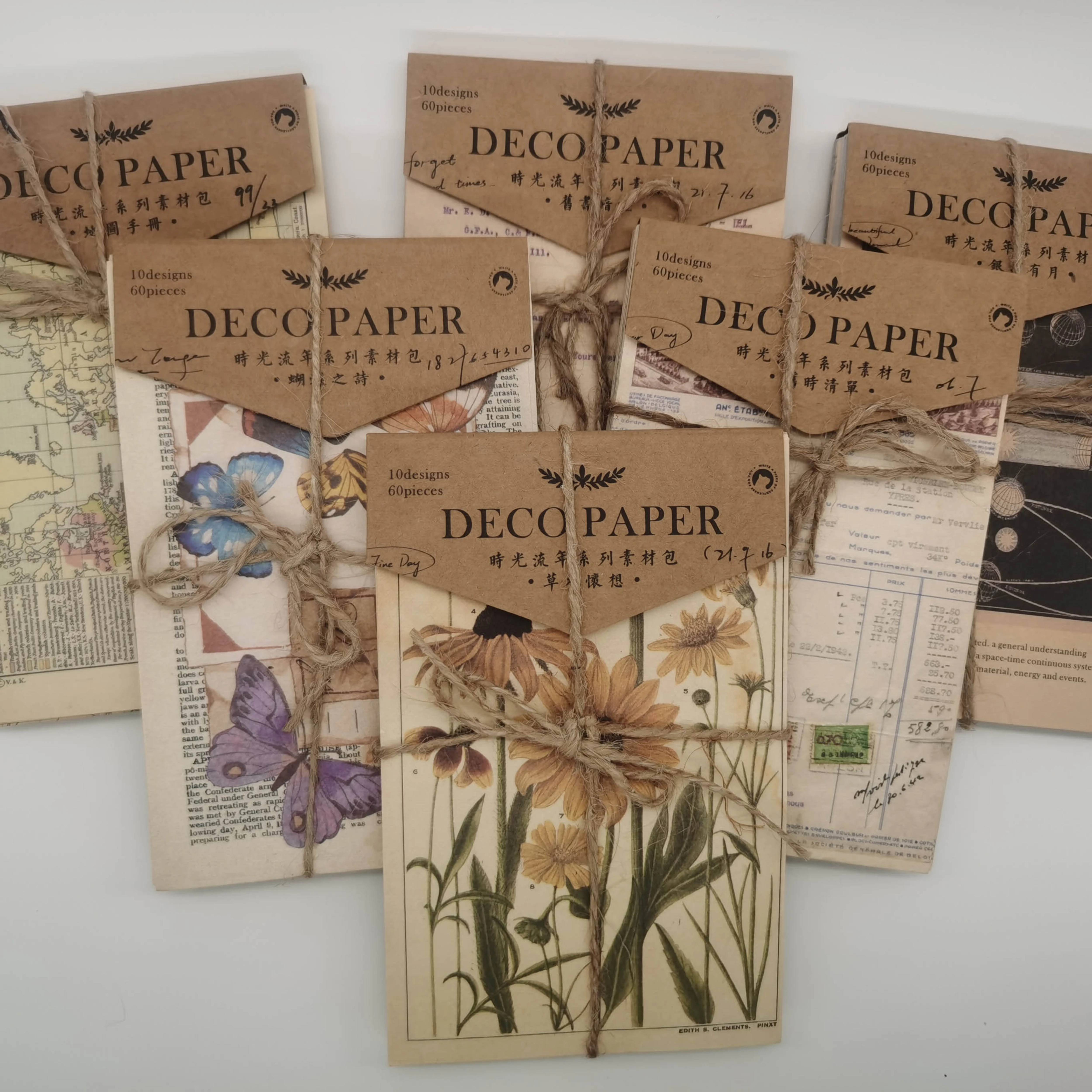 Scrapbooking Craft Vintage Material Stationery Memo Pad 60 Pcs