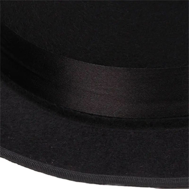 Women Men Cool Classic Jazz Hats Fedora Trilby Hat Blower Hats with Bowknot(Black
