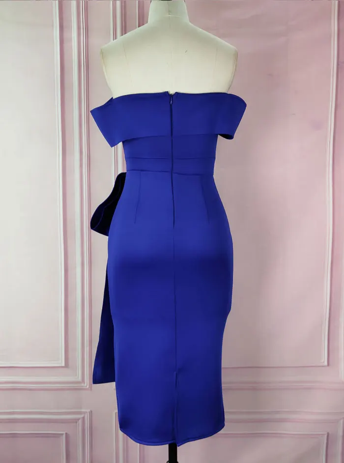 Для женщин Bodycon платье тонкое платье с открытыми плечами, пикантные туфли-лодочки для свиданий, вечеринок, праздника вечерние Клубные ужин элегантное обтягивающее с низким вырезом на спине вечернее Обтягивающее Платье-туника