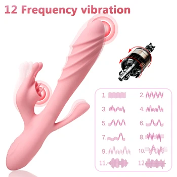 12 Frequency Heating Vibrator Sex Toys for Women Tongue Licking Dildo G-spot Massage Clitoral Stimulator Adult Sex Machine 4