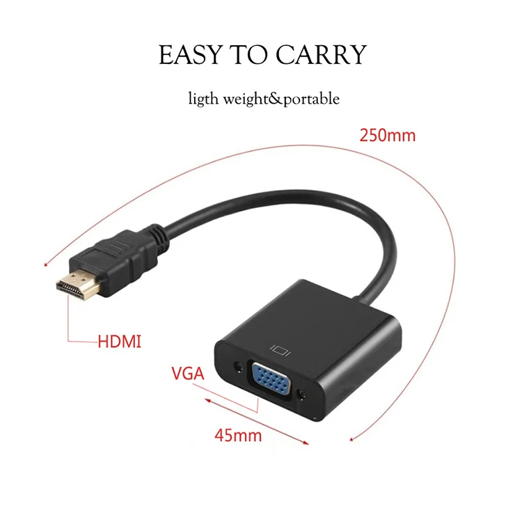 1080p HDMI в VGA адаптер конвертер «Папа-мама» кабель с аудио выходом цифро-аналоговый для ноутбук с HDTV PC PS4