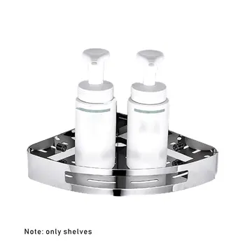 

Punching Free Bathroom Rack 304 Stainless Steel solid thick Single Deck Triangle Square Basket Shelf Shampoo Storage Organizer