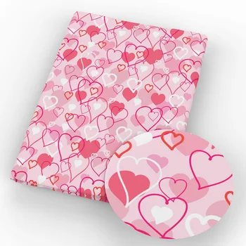 

50*140cm Valentines' Day Polyester & Cotton Fabric Patchwork For Sewing DIY Clothes Making Quilting Home Cushion Cover,c8679