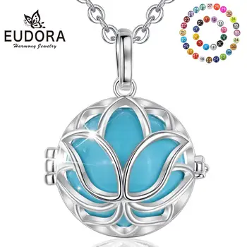 

Eudora 20 mm fashion Lotus Cage Necklace Harmony pendant bola Ball Chime ball for Pregnant women early childhood education K162