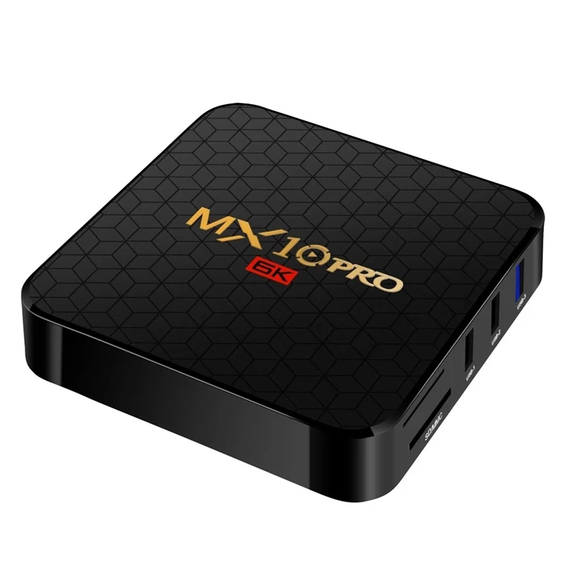 Mx10 Pro Smart Tv Box Android 9.0 Allwinner H6 Uhd 4K Media Player 6K Image Decoding 4Gb / 32Gb 2.4G Wifi 100M Lan Usb3.0 H.265