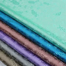 CF659 сплошной цвет цветы и облака вышивка жаккардовая шелковая парча ткань китайское платье буддийская одежда китайский костюм