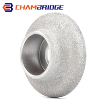 

Dia 75mm Vacuum Brazed Diamond Grinding Wheel Demi-bullnose Edge Profile Grinding Disc Bore 20mm Thickness 25mm