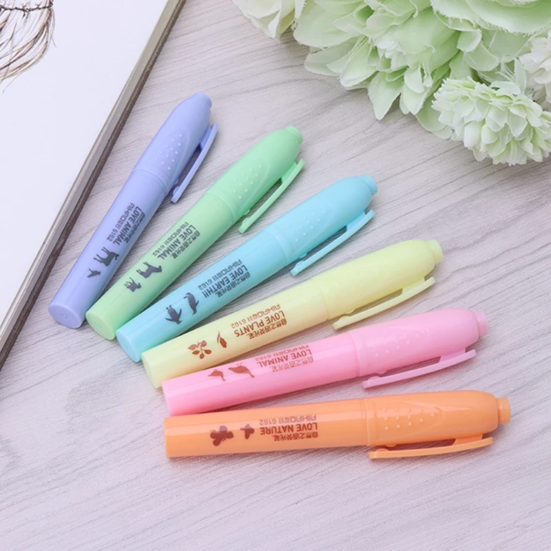 6 различных цветов канцелярских принадлежностей свежий и творческий ручка-маркер цвет акварельный маркер для записной книжки маркер для белой доски D14
