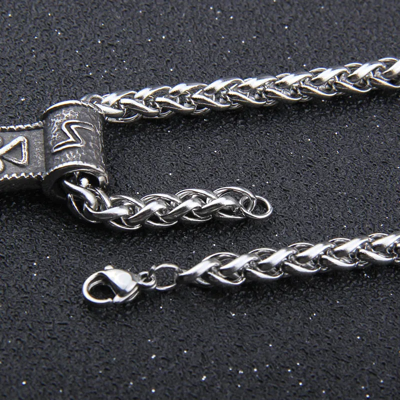 Дропшиппинг новое поступление нержавеющая сталь Викинг топор ожерелье с подвеской в форме руны мужчины подарок