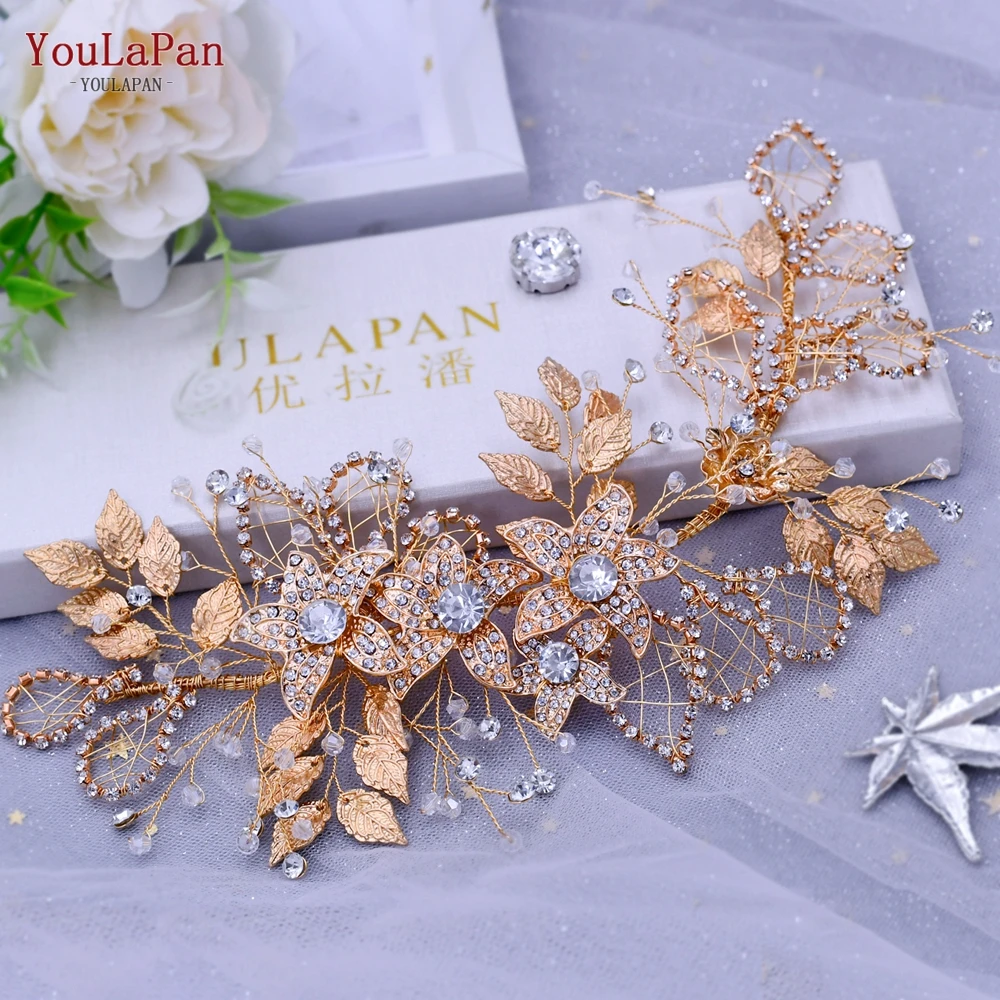 Flower Girl Wedding Hair Accessories Pageant Crown and Tiara Jewelled Headband Diamond Headpiece for Women HP282