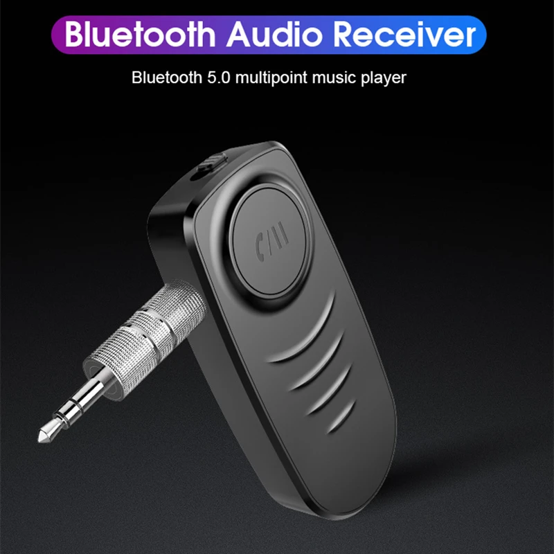 Rylybons автомобильный Bluetooth вспомогательный приемник адаптер 5,0 беспроводной Bluetooth громкой связи автомобильный комплект 3,5 мм Aux Bluetooth музыкальный аудио приемник