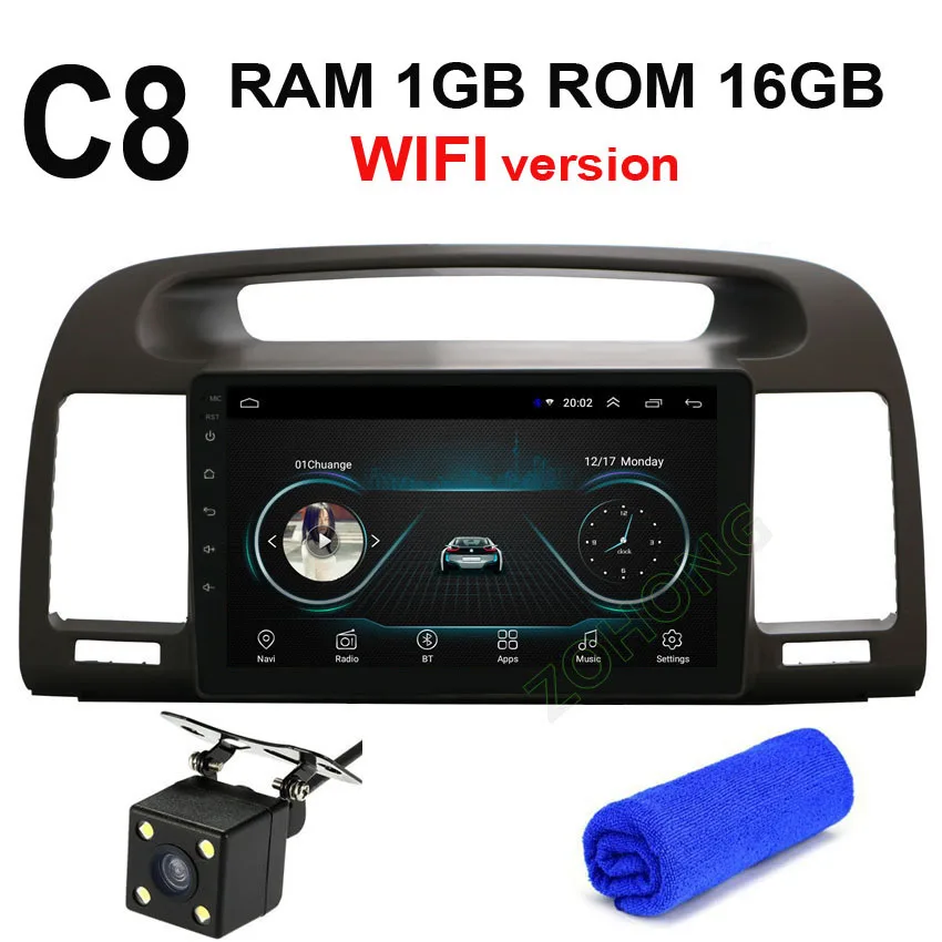 C8 GPS CAM DSP36EQ 2.5D Android автомобильный мультимедийный dvd-плеер для Toyota Camry 2002 2003 2004 2005 2006 авто автомобильный радиоприемник с навигацией GPS WI-FI - Цвет: C8 GPS CAM