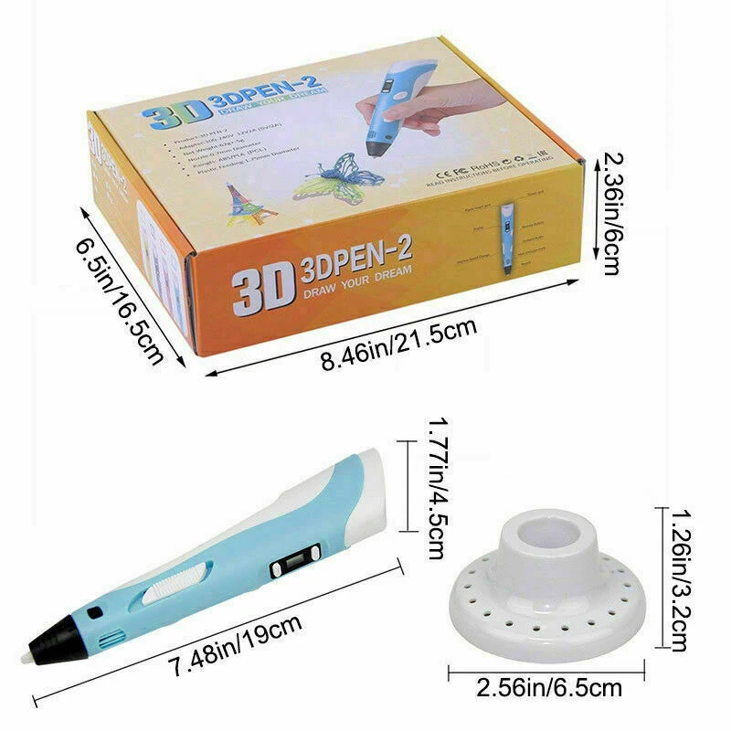 3D печать Ручка DIY 3D Ручка Карандаш 3D Ручка для рисования sthift PLA нити для детей Обучающие игрушки подарки на день рождения 3D Ручка для рисования