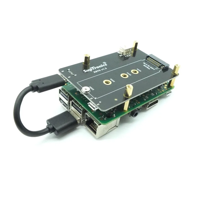 Raspberry Pi NVMe M.2 2280/2260/2242/2230 SATA SSD NAS Плата расширения X870 для Raspberry Pi 3 Модель b+/3B/ROCK64