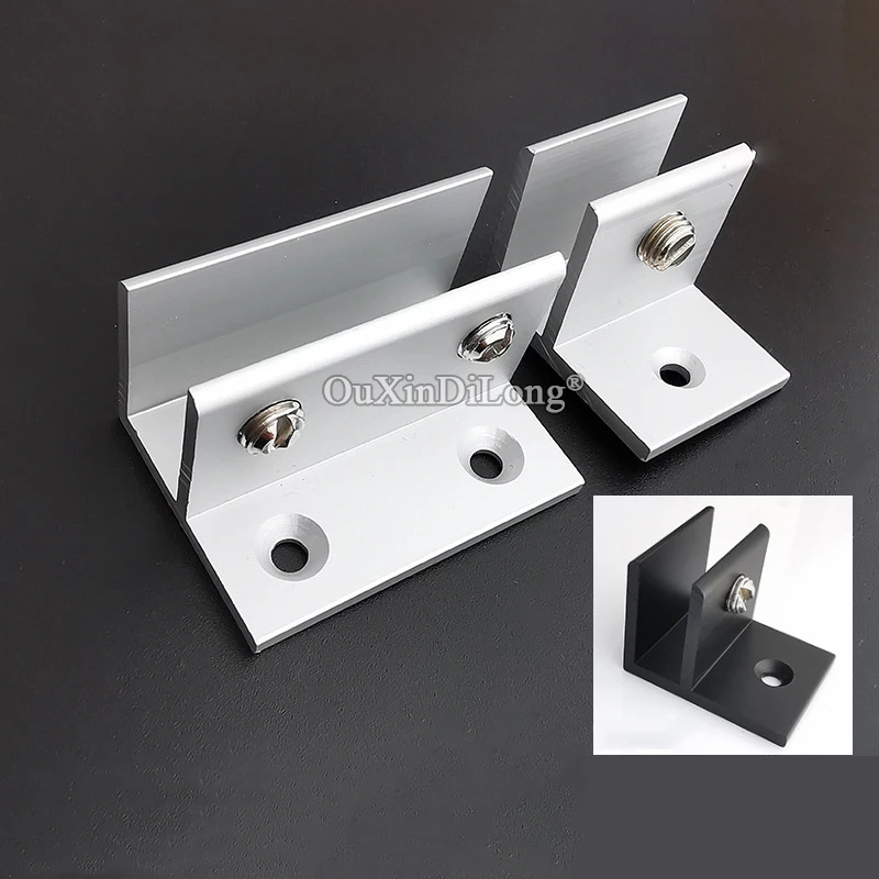 

10PCS F Glass Clamp Glass Shelf Brackets Aluminum Shelf Holder Supports Brackets Clamps For 8-10mm/10-12mm Glass GF404