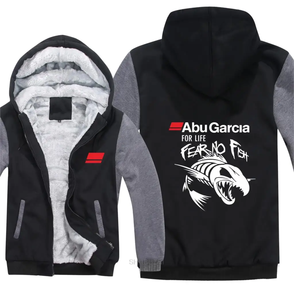 Зимние толстовки Abu Garcia для жизни Fear No Fish теплые мужские модные шерстяные куртки с подкладкой Abu Garcia толстовки мужские пальто