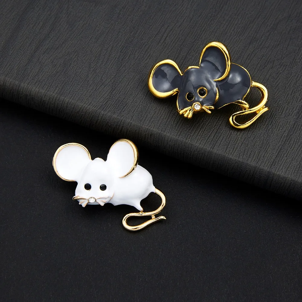 Китайский год мыши брошь Большое Ухо Милая мышь есть мороженое черная крыса обнимает Стразы бумажный самолет мышь булавка подарок на год