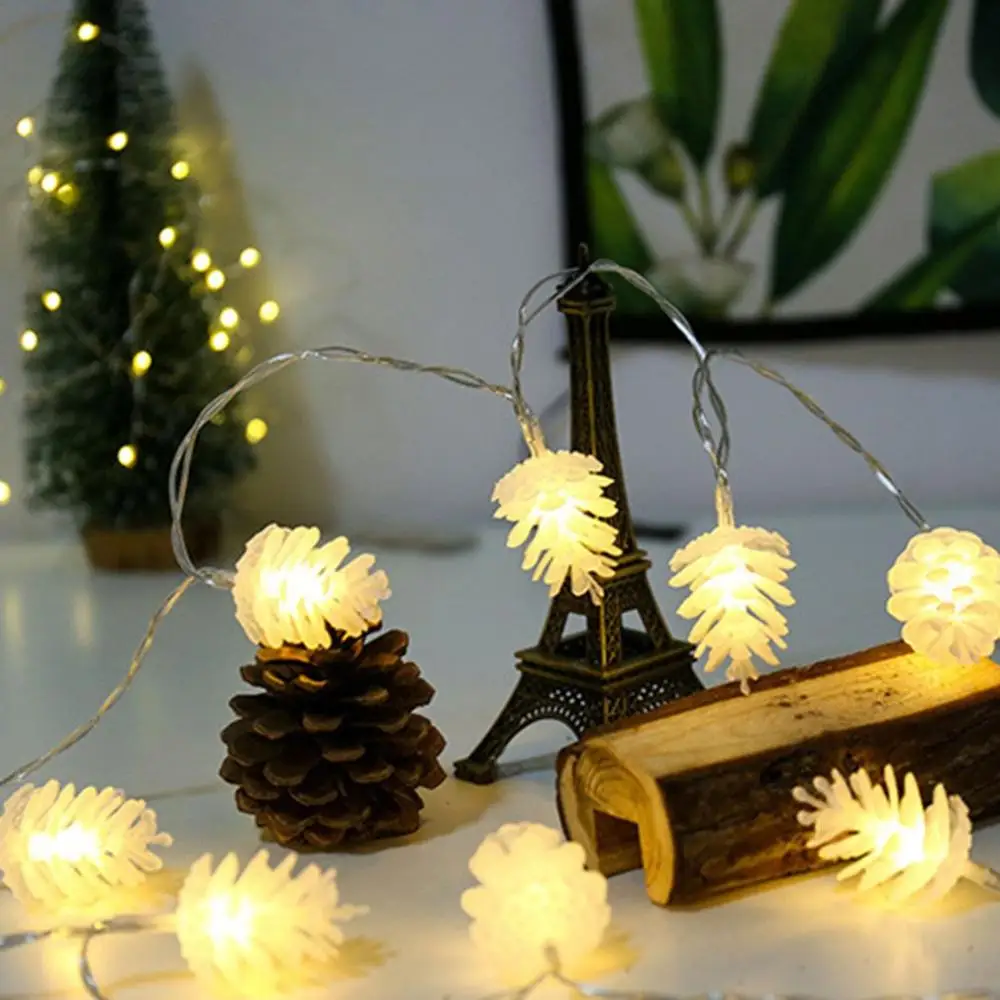 Led Pine Cone Shape Lights String Lights Flashing Lights Battery Starry Christmas Dorm Wedding Decoration