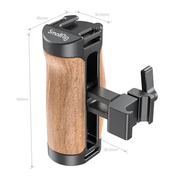 

SmallRig Wooden NATO Side Handle With Cold Shoe Mount For Dlsr Camera Cage Photograpy DIY Wooden Handgrip With Nato Clamp- 2915