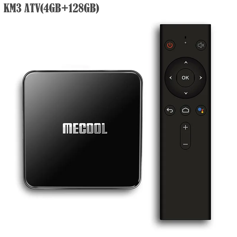 ТВ приставка Android 9,0 Google A tv KM3 HD сетевой плеер 2T2R приставка 905X2 Android 9,0 5G wifi медиаплеер ТВ приставка - Цвет: 4GB 128GB