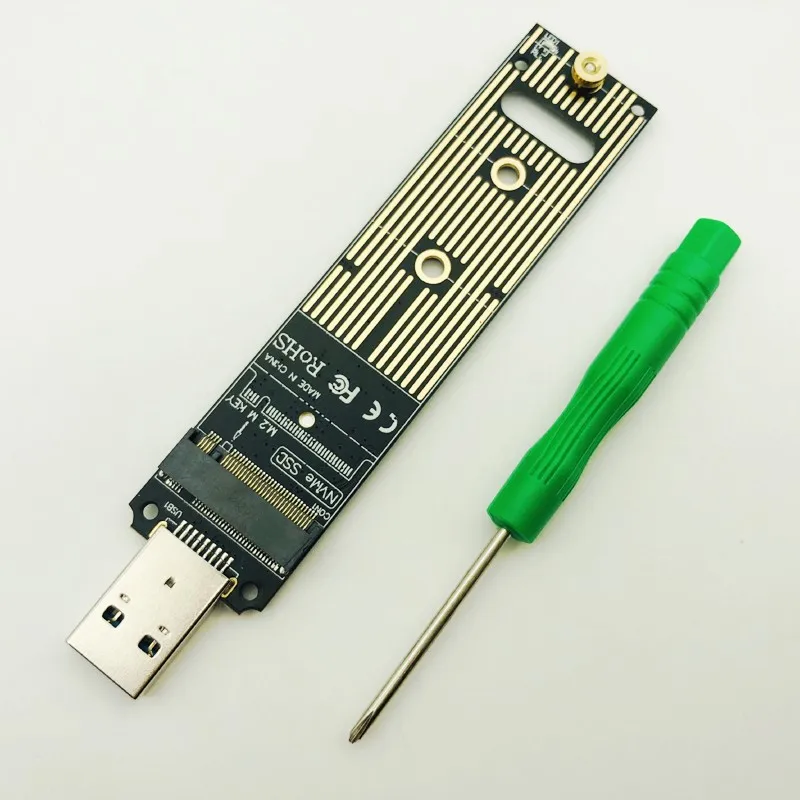Портативный высокопроизводительный NVME к USB адаптеру M.2 SSD к type-A картам USB 3,1 Gen 2 мостовой чип к M2 SSD Key M для Windows XP/7/