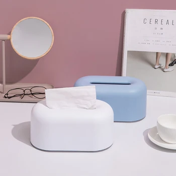 

INS Nordic Tissue Boxes Plastic Oval Tissue Holders Multifunctional Toilet Waterproof Paper Storage Box Napkin Barrel Organizers