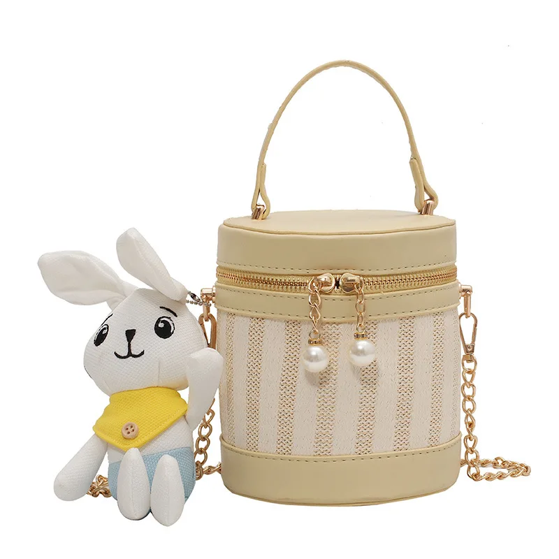 Summer Popular Bucket Handbags 2021 New Texture Fashion Woven One-Shoulder Messenger Bag Western-Style Woven Handbag