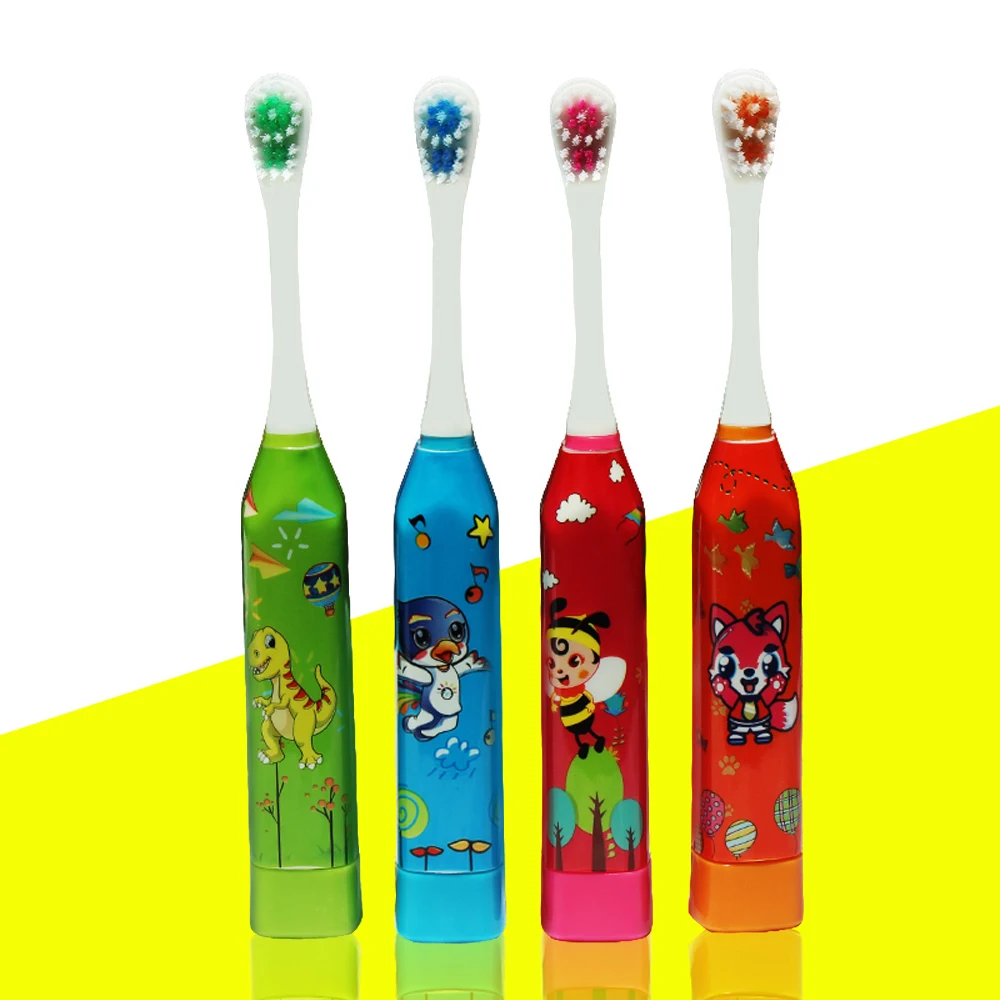 

GOODPI 2019 New Children's Electric Toothbrush Cartoon Pattern electric cleaning brush Environmental antibacterial toothbrush