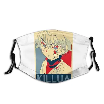 

Hunter X Hunter Killua Non-Disposable Face Mask with Filter Zoldyck Anime Anti Haze Dust Mask Respirator Mouth Muffle