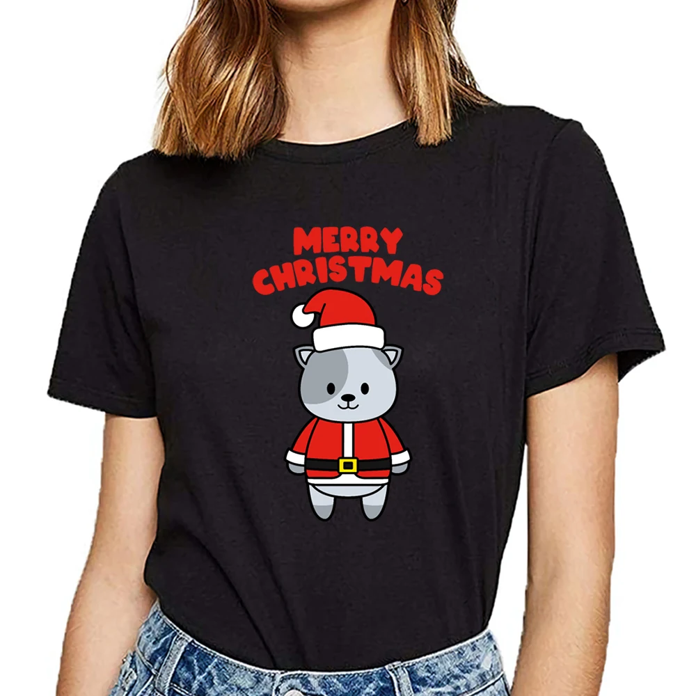 Женская футболка с надписью merry christmas | одежда