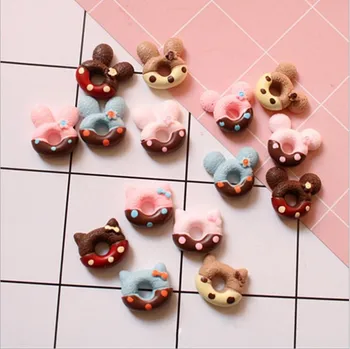 

20Pcs Mixed Resin Donuts Decoration Crafts Beads Flatback Cabochon Kawaii Embellishments For Scrapbooking DIY Accessories