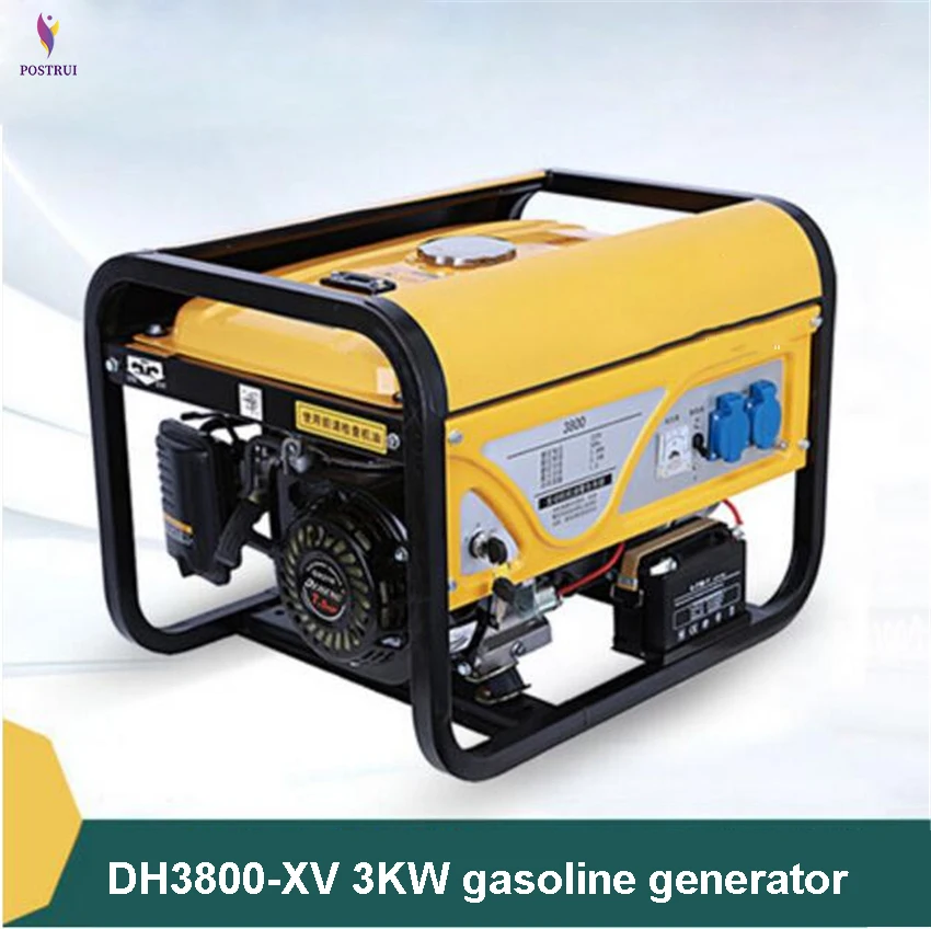 Бензиновый генератор, DH3800-XV, 3 кВт, Малая бытовая, для кемпинга, электрогенераторное оборудование, однофазный бензиновый двигатель