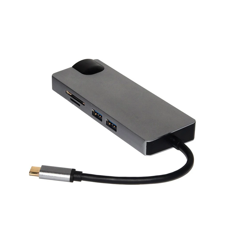 Usb type C к HDMI VGA Gigabit Ethernet Lan RJ45 адаптер type-C USB-C кардридер USB 3,0 PD порт