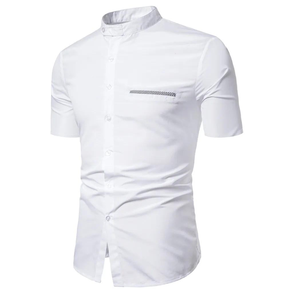 Camisa social masculina, Черная Мужская рубашка, мужские топы, рубашки плюс размера, рубашки с коротким рукавом, мужские мягкие однотонные рубашки Camisa