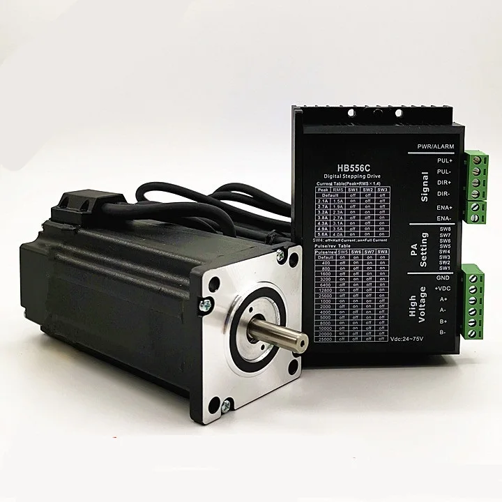 

Nema 24 Stepper Motor Kit 60BYG 1.6N.m/1.95N.m/4N.m+ Digital Driver HB556C