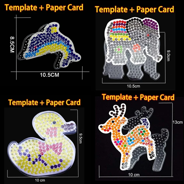 5mm Fuse Beads Pegboards Animals Hama Perler Iron Beads Patterns Template  with Colorful Card Kids DIY