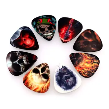 

10pcs/lot Guitar Picks Color Printing Skull Image for Bass Banjo Mandolin Ukulele