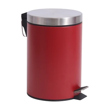 

7L Trash Can Round Step Dustbin Rubbish Bin Kitchen Trash Bucket Kitchen Bathroom Garbage Can Office Paper Basket