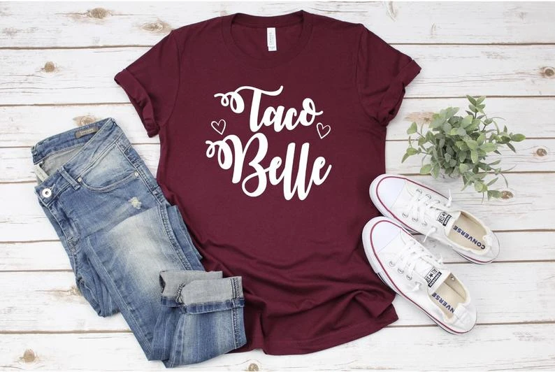 Taco Belle если вам не нравится Tacos I'm Nacho Shirts Made Me It and Tequila Fiesta bailorette Shirt- L971 | Женская