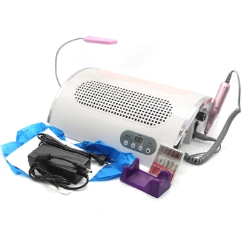 

54W Nail LED UV Lamp Vacuum Cleaner Suction Dust Collector 25k RPM Drill Machine Pedicure Remover Polisher Nail Tools