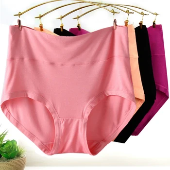 

5pcs/lot Plus Size Panties Cotton Briefs Underwear High Waist Women Underpants Modal Shorts Fashion Underpants Panty 5XL