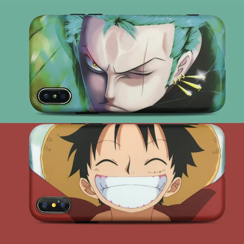 Японский аниме цельный чехол для телефона Luffy Zoro iPhone 11 Pro MAX 7 Plus 6s 8 Xs Max X XR