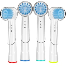 4Pcs Sensitive Soft Toothbrush Heads with Cap for Oral B Toothbrush Heads Compatible with Oral B Electric Toothbrush