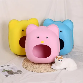 

Cat Bed Cave Sleeping Bag Zipper Cat Shape Felt Cloth Cat House Bed For Cats Basket Bags Animals Bed Nest Cushion Pet Supplies