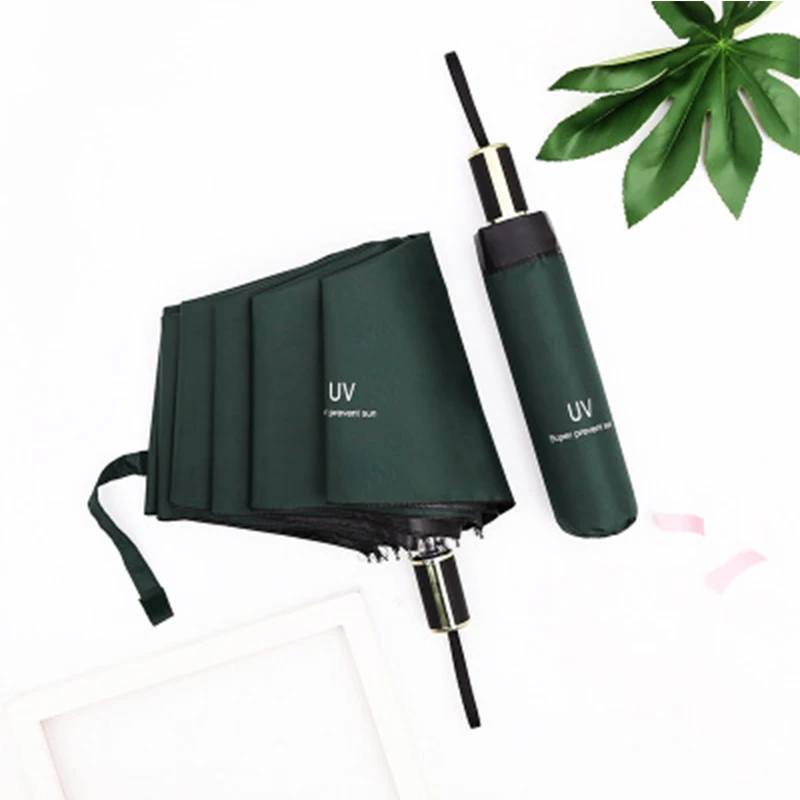 

2019 New Windproof Folding Automatic Umbrella Ladies UV Protection Coating Sunscreen Men's Weatherproof Umbrella