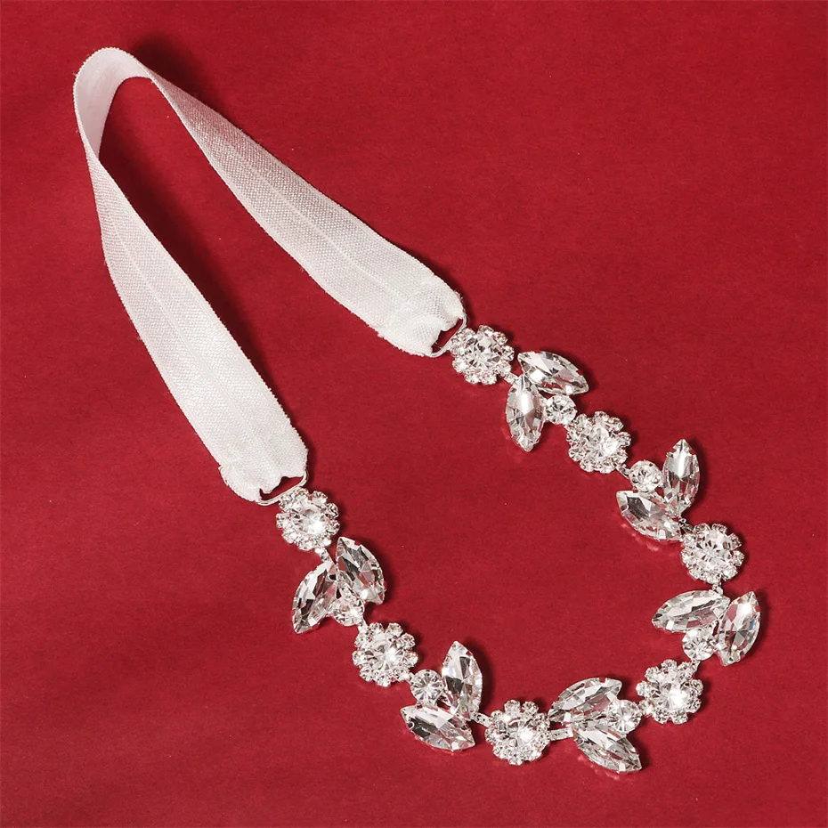 Efily Rhinestone Wedding Garter Bride Accessories Women Silver Color Crystal Flower Bridal Suspenders for Party Dresses Gift